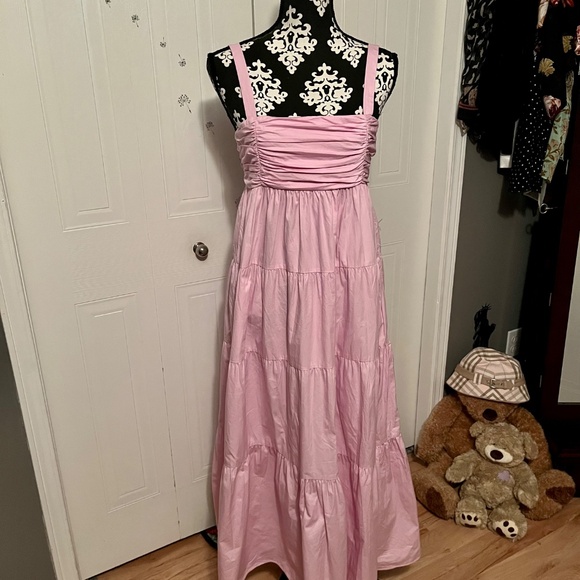 Zara Tiered Poplin Cotton Maxi Dress - Picture 9 of 11